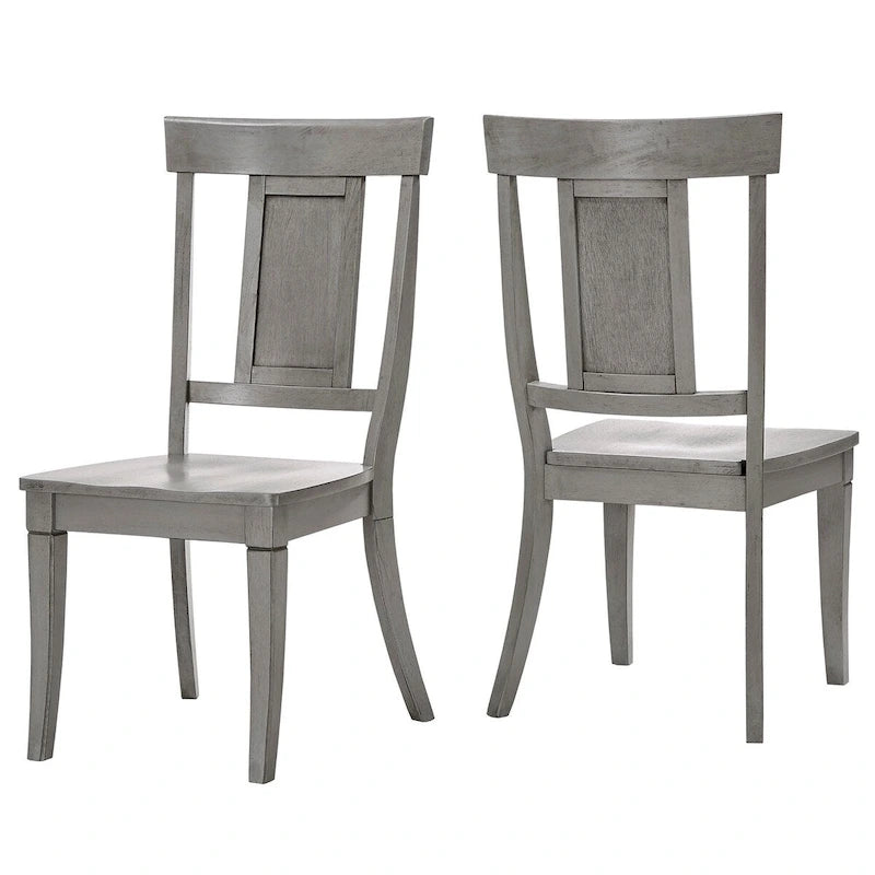 Ensemble de 2 chaises de salle à manger en bois à dossier à panneaux