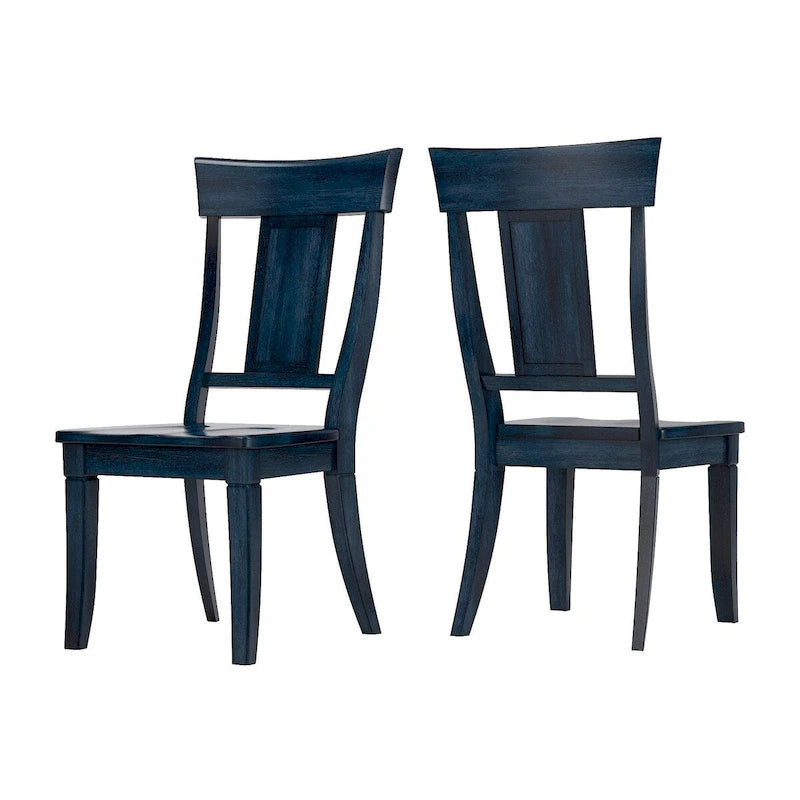 Ensemble de 2 chaises de salle à manger en bois à dossier à panneaux