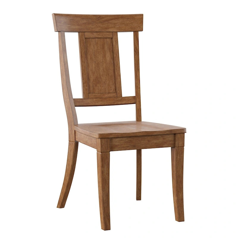 Set di 2 sedie da pranzo in legno con schienale a pannello