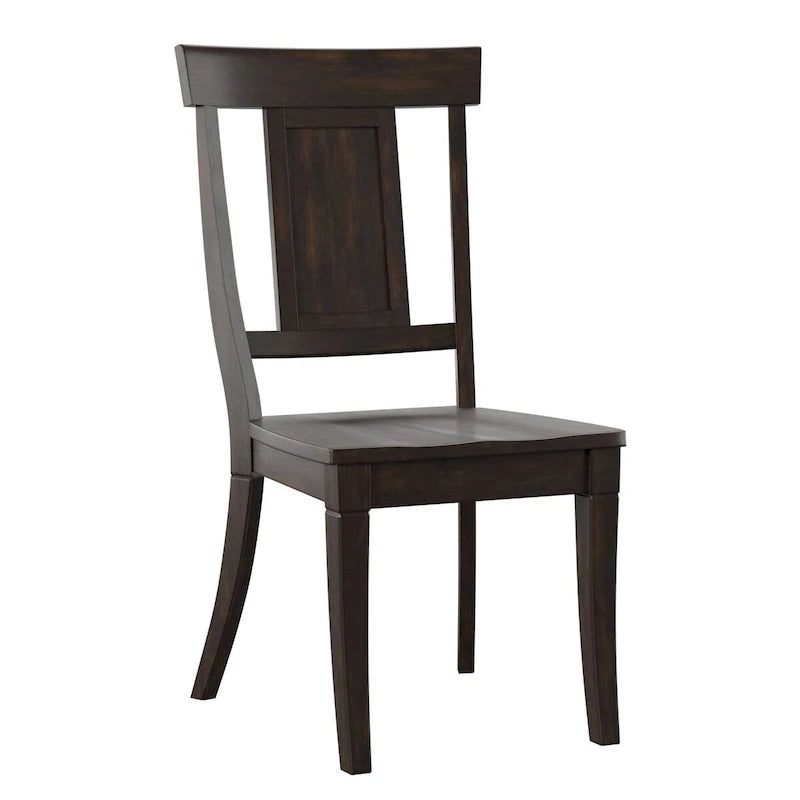 Set di 2 sedie da pranzo in legno con schienale a pannello