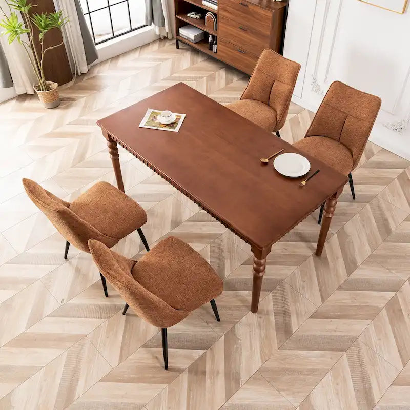 Ensemble de 2 chaises modernes de cuisine et de salle à manger en tissu rembourré