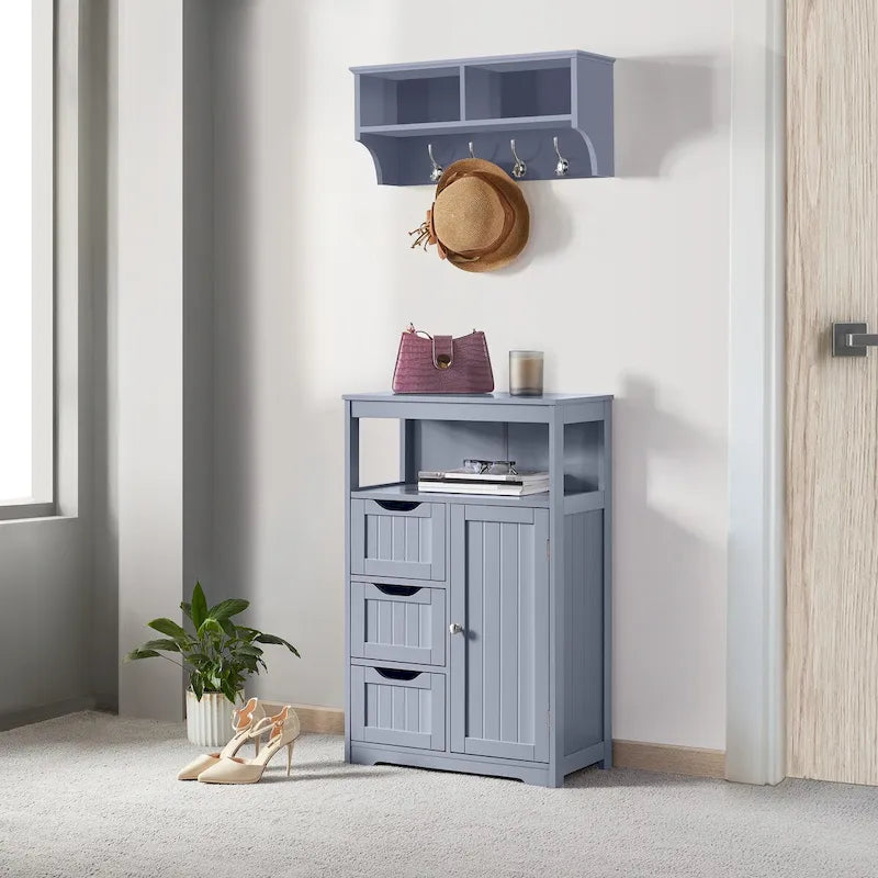 Armoire de rangement au sol à plusieurs niveaux pour salle de bains et chambre