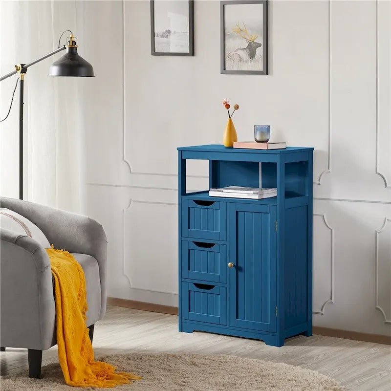 Armoire de rangement au sol à plusieurs niveaux pour salle de bains et chambre