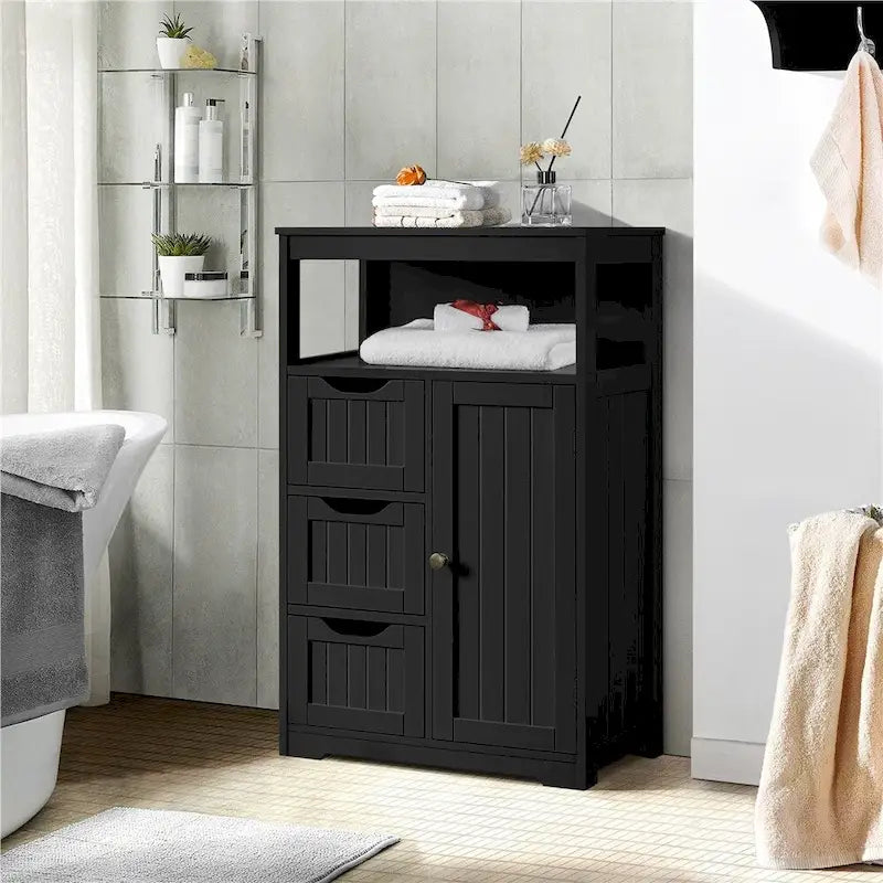 Armoire de rangement au sol à plusieurs niveaux pour salle de bains et chambre