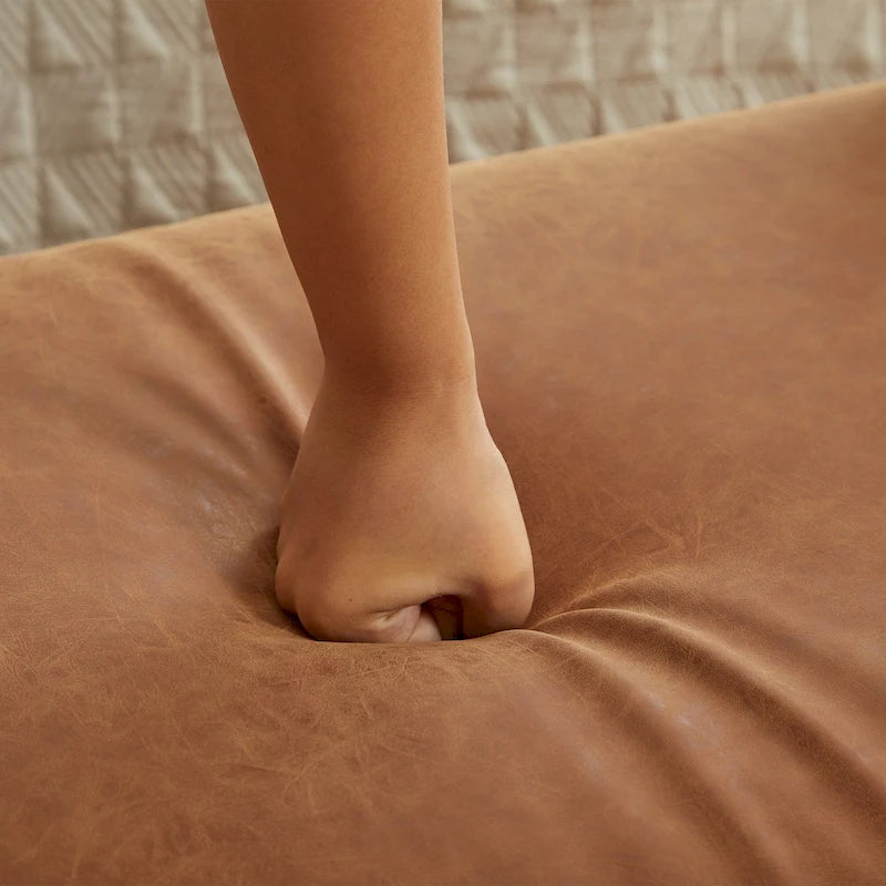 Banc de chambre avec coussins et pieds en bois massif pour le salon et l’entrée